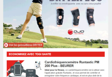 Création de newsletter pour magasin de vente en ligne de matériel médical et orthopédique.