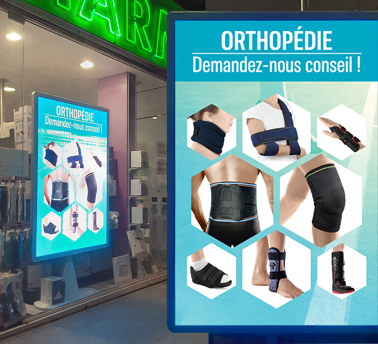 Vidéo commerciale de vitrine pour mettre en avant le rayon orthopédie.