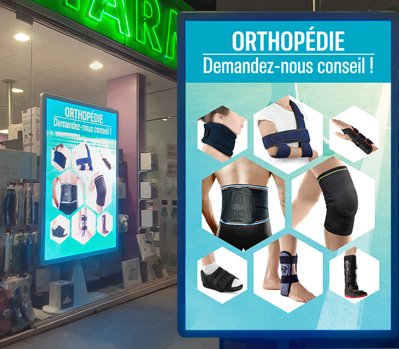 Vidéo commerciale de vitrine pour mettre en avant le rayon orthopédie.