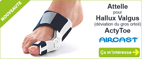 NOUVEAUTE : attelle Hallux Valgus (déviation du gros orteil) ActyToe AIRCAST